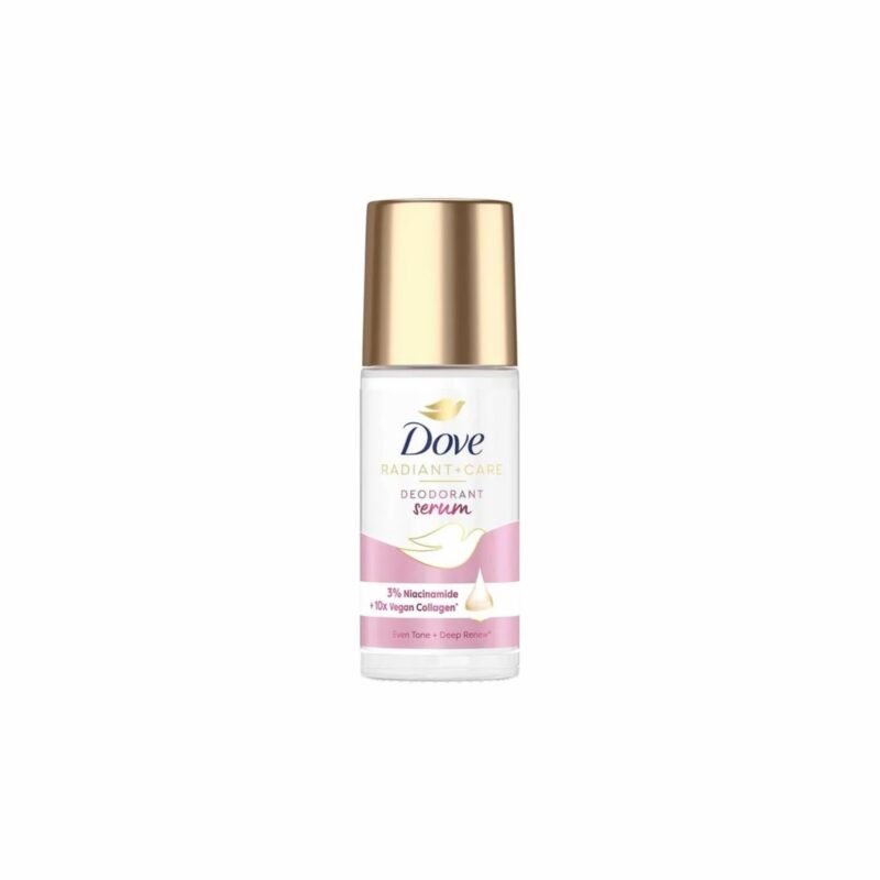 Dove Radiant + Care Deodorant Serum Roll On 3% Niacinamide 10x Collagen Deep Renew 45ml