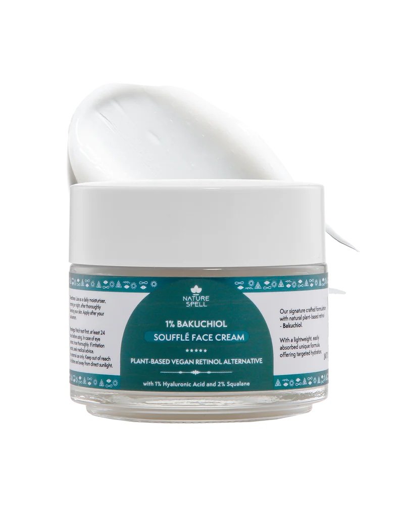 Nature Spell Vegan Retinol Face Moisturiser 1% Bakuchiol 100ml