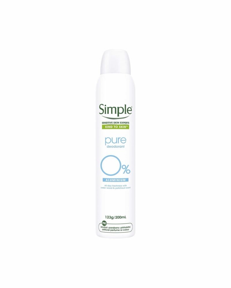 simple pure deodorant spray 250ml