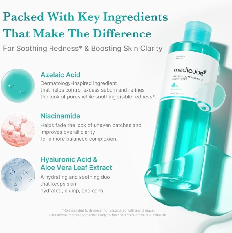 Medicube Azelaic Acid Niacinamide Clarifying Toner 250 ml