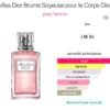 Dior miss dior brume soyeuse pour le corps silky body mist 100ml