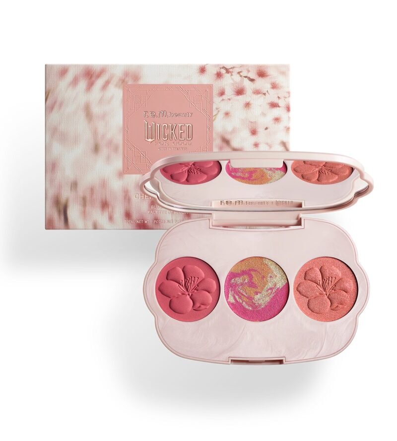 Rem beauty x wicked: for good cherry blossom blush palette_coral