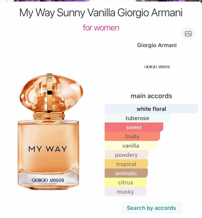 Giorgio Armani my way sunny vanilla eau de parfum 90 ml