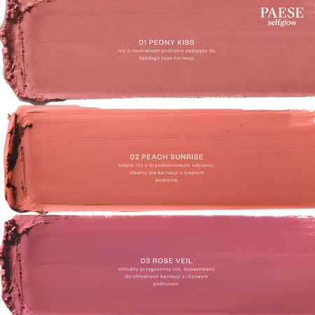 Paese selfglow creamy blush with matte effect 8g 03 Rose veil
