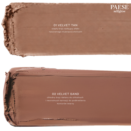 Paese selfglow creamy bronzer with matte effect 8g 02 velvet sand