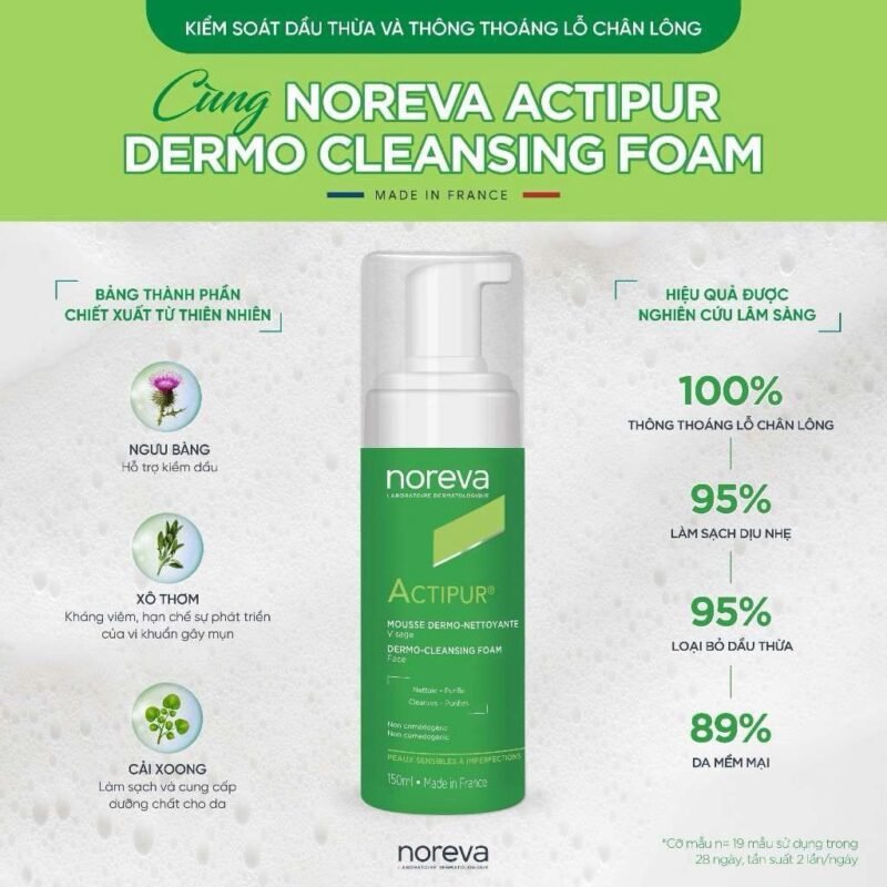 Noreva actipur cleansing foam 150 ml
