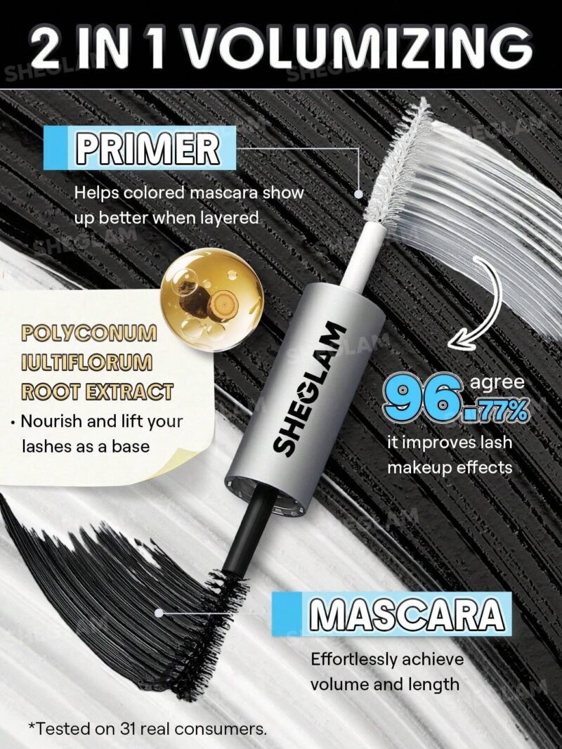 Sheglam All-In-One Primer & Tubing Volume Mascara-Tubing Black