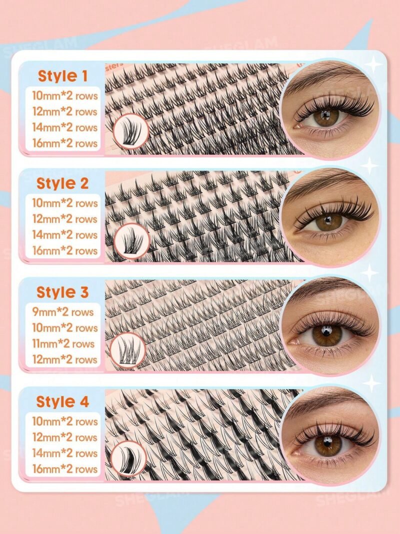 Sheglam Lash Pages Multi‑Style Hybrid Lash Clusters 400 psc