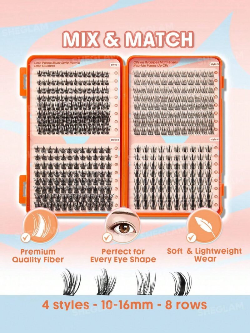 Sheglam Lash Pages Multi‑Style Hybrid Lash Clusters 400 psc