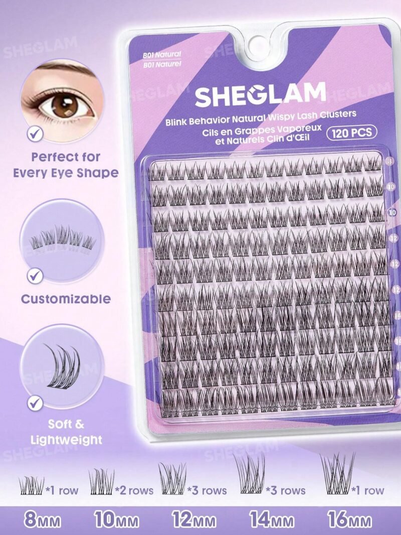 Sheglam Blink Behavior Natural Wispy Lash Clusters 120psc