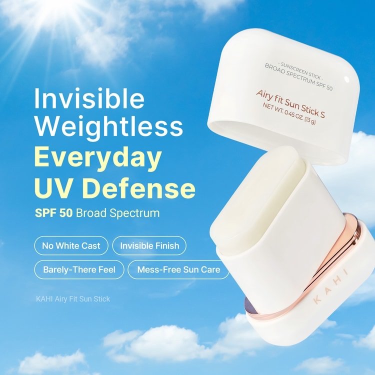 KAHI Airy Fit Sun Stick S Broad Spectrum SPF 50+ Sunscreen 13g