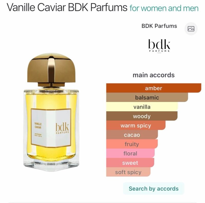 Bdk vanille caviar eau de parfum 100ml