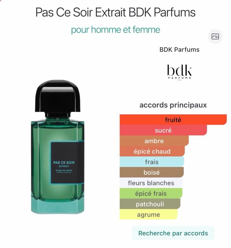 Bdk pas ce soir extrait 100ml