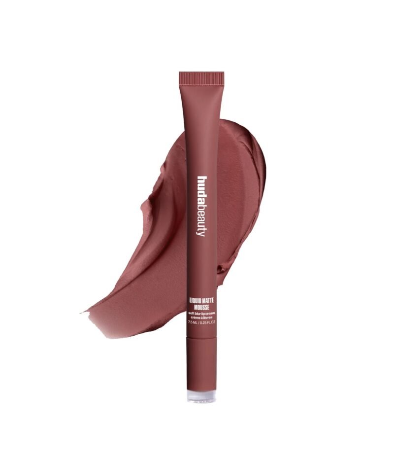 Huda beauty liquid matte mousse_ berry brown
