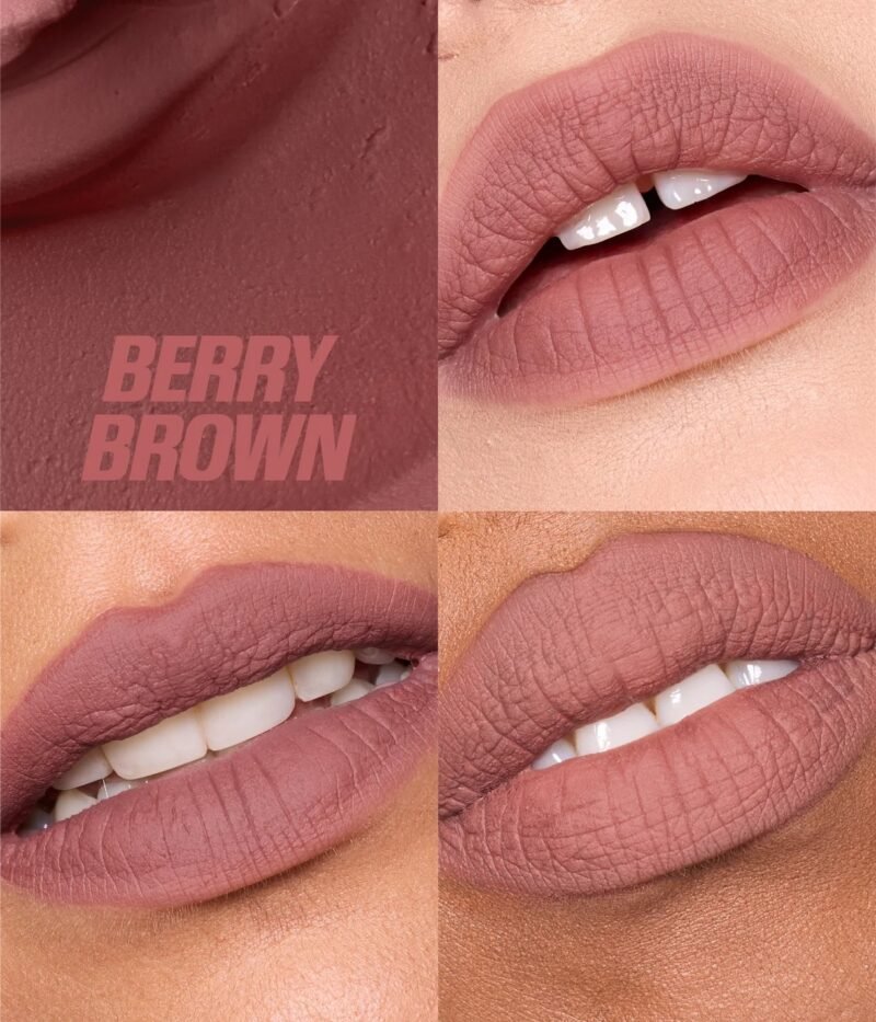 Huda beauty liquid matte mousse_ berry brown